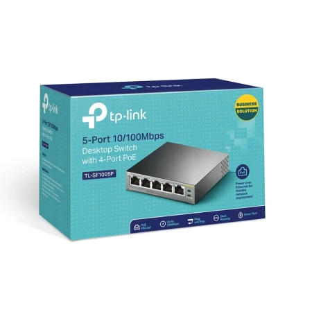 سوئیچ 5 پورت تی پی-لینک مدل TL-SF1005P با 4 پورت POE
