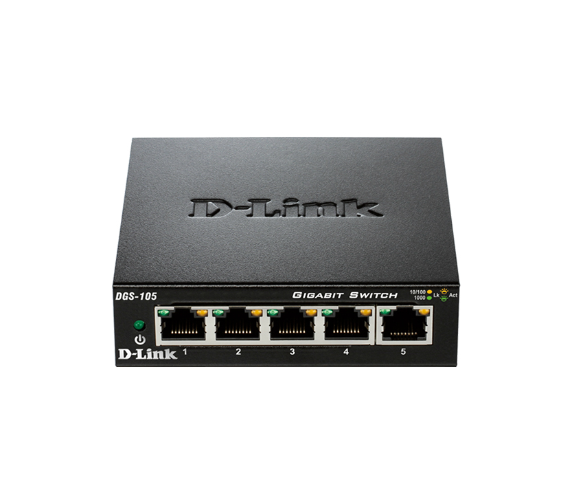 سوییچ 5 پورت گیگابیت و دسکتاپ دی-لینک مدل DGS-f105